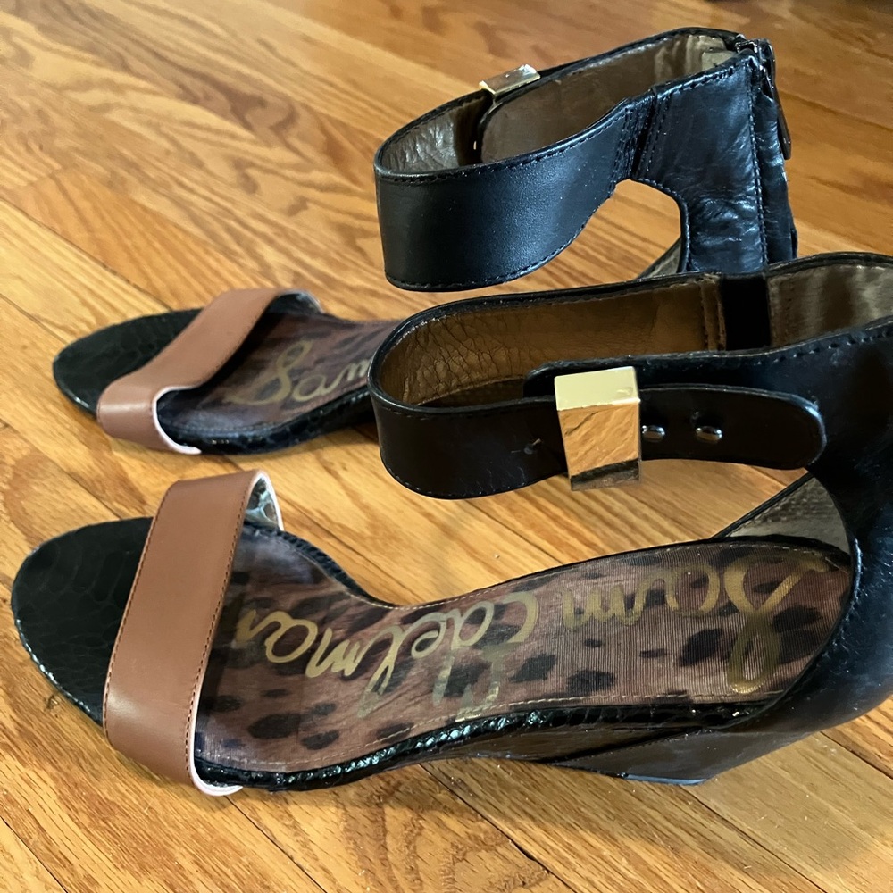 Brown and Black Women's Sandals